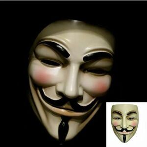 2 Pack of V for Vendetta Mask Fawkes Anonymous Halloween Cosplay Party Costume